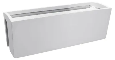 Produktbild von VIVANNO Balkonkasten Fiberglas BALKONA CLASSIC Kasten, Weiß matt - 60x19x22 cm