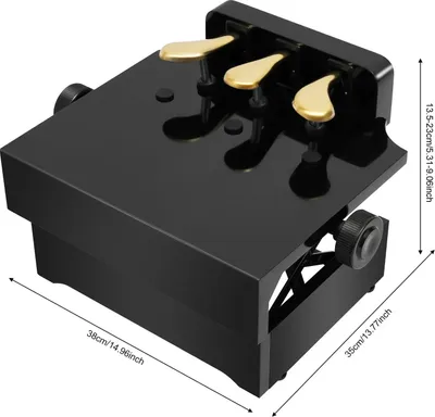 Produktbild von Klavierpedalverlängerung für Kinder - Höhenverstellbare Pedalplattform mit 3 Pedalen - Leise Bedienung - Tragkraft 110 kg - Schwarz