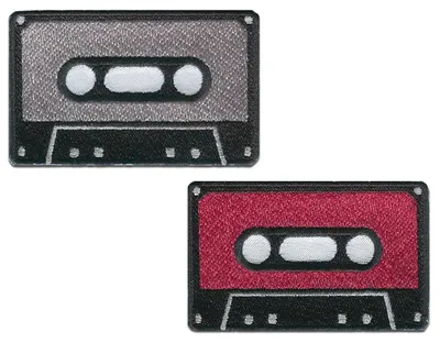 Obrázok produktu pre Kassette Mc Musikkassette - nášivka, nažehľovacia, nášivky, nášivky, na nažehlenie, veľkosť: 4,5x7,5cm