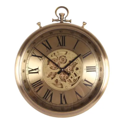 Zdjęcie produktu dla Złoty, okrągły zegar ścienny Whitestone, 62 cm, metalowy