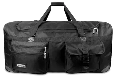 Produktbild von Stabile Reisetasche Trolley Big Size XL 80-150 Liter mit 2 Rollen –Robust und wasserabweisend - Leichter Reisetrolley XL Tasche NEU Verschiedene Größen Schwarz / 80 Liter XXL