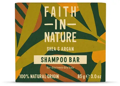 Obrázek produktu pro Faith In Nature Šamponové mýdlo s bambuckým máslem a arganovým olejem (85 g)