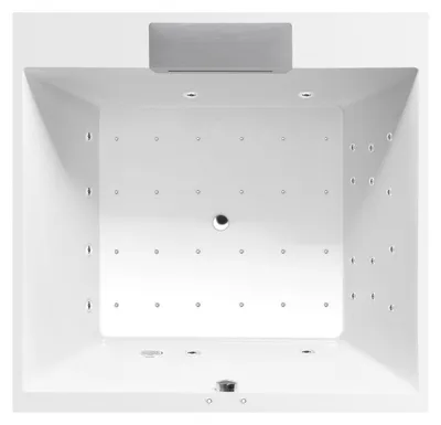 Produktbild von Polysan CAME FALLS Whirlpool-Badewanne, 175x175x50cm, Attraction Hydro-Air, Chrom