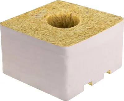 Produktbild von Steinwolle Anzuchtblock Marihuana 10x10x6,5cm Grow Substrat Pflanzenzucht