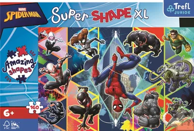 Produktbild von TREFL Puzzle Super Shape XL Spiderman: Verbinden Sie 160 Teile