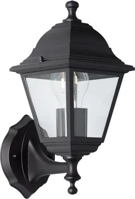 Immagine prodotto di Lampada da parete per esterni, BRILLIANT NISSIE, metallo nero/vetro, E27 1x60W, H31xP19xL14 cm, per esterni