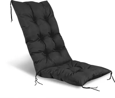 Produktbild von Gartenkissen 50x50x80 cm für einen Stuhl, wasserdicht, schwarz