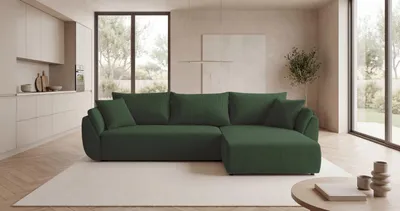 Obrázek produktu pro Rozkládací sedací souprava SERENITA 4 - khaki, pravý roh