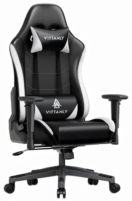 Zdjęcie produktu dla Ergonomiczny fotel gamingowy z podparciem dla głowy i lędźwi