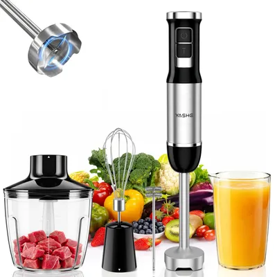 Image de YASHE Mixeur plongeant HB-4613, 1000 W, set 5-en-1, noir