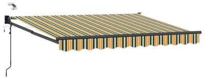 Produktbild von Elektrische Markise - ausfahrbare Terrassenmarkise - 3 x 2,5 m - Oxford Stoff - armeegrün