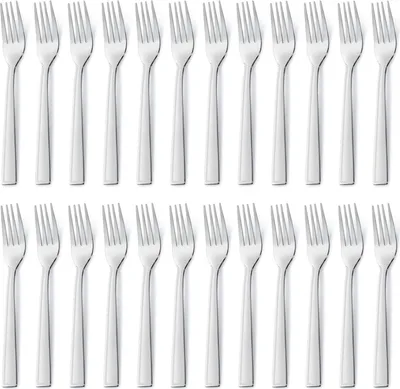 Produktbild von Tafelgabeln 24 Stück, Hunnycook Edelstahl Gabel Set, Besteck Gabeln Geeignet für Hause Restaurant Im Freien, Spülmaschinenfest, Küche Gastronomie