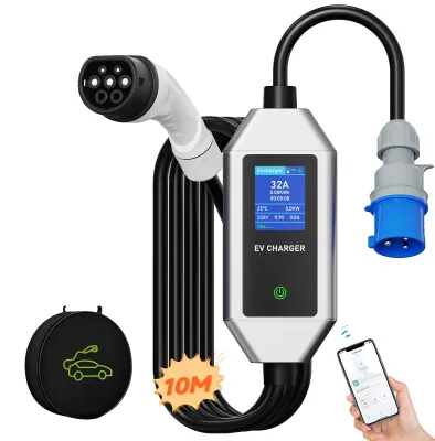 Obrázek produktu pro Nabíječka pro elektromobily, inteligentní ovládání přes aplikaci, nastavitelný proud, 10 metrů