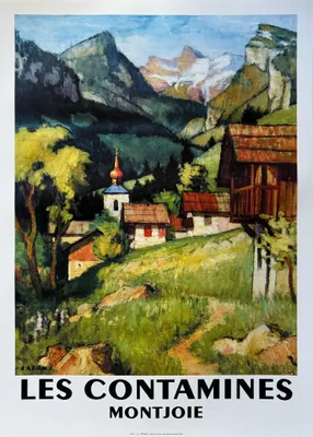 Image de Les Contamines - Monjoie - 50x70cm Affiche Poster