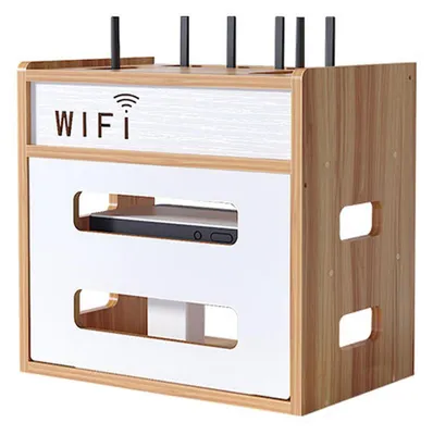 Obrázek produktu pro Úložný box pro router WLAN, skříňka WLAN pro ukrytí routeru a modemu, dekorativní kryt routeru pro kancelář a domácnost