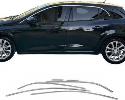 Zdjęcie produktu dla Listwy okienne do Renault Megane 2015-2020 stal nierdzewna chrom 6szt