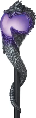 Obrázek produktu pro Legendární dračí kouzelná hůlka pro dospělé, černo-fialová, 165 cm -