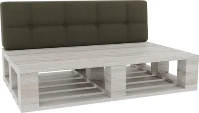 Produktbild von Palettenkissen, Palettenauflagen Sitzkissen Rückenlehne Gesteppt PFG (Rückenlehne 120x40, Dunkelgrün)