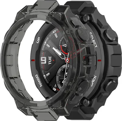 Immagine prodotto di Custodia subtel TPU compatibile con Amazfit T-Rex protezione, bumper per smartwatch bracciale fitness, nero, assorbe urti, evita danni e costose riparazioni