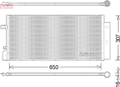 Produktbild von DENSO DCN20024 Kondensator Klimaanlage Klimakondensator für CHEVROLET AVEO Schrägheck (T300) +Trockner