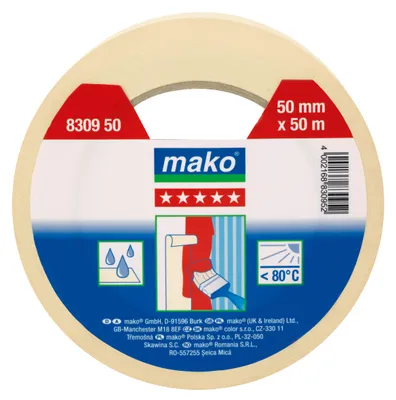 Produktbild von Profi Maler Abdeckband Kreppband gelb bis 80° C, 30 mm x 50 m