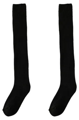 Produktbild von Extra lange Oberschenkelstrümpfe für Damen, warme Winterstrümpfe, dicke Thermostrick-Beinstulpen