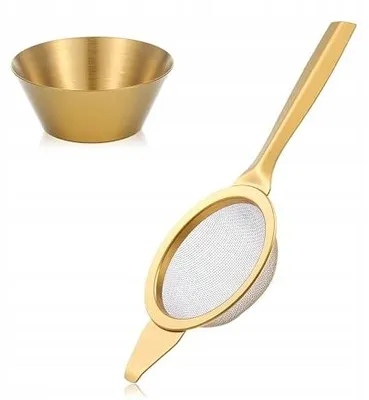 Zdjęcie produktu dla Sitko do herbaty ze stali nierdzewnej z filiżanką matcha 6 cm