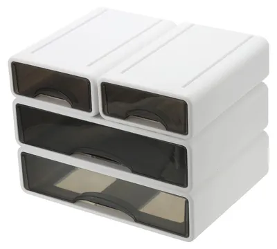 Kosmetik-Organizer-Box, lila, 24,5 x 12 x 9,1 cm, 5 Fächer