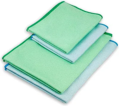 Immagine prodotto di ELEXACLEAN panni per finestre senza aloni, panno per finestre in microfibra (4 pezzi, 60x40 cm & 40x30 cm) OEKO-TEX® Standard 100 - Panni per la pulizia premium, ideali per vetri, bagno, auto