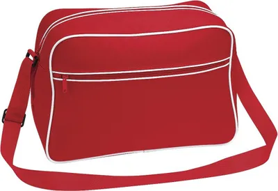 Immagine prodotto di Bagbase - Borsa a tracolla, retrò, 18 litri PC5929 (taglia unica) (rosso/bianco)