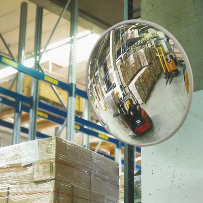 Produktbild von PROREGAL Industriespiegel aus hochwertigem Acrylglas mit Wandhalterung | Spiegel-Ø 30cm | Beobachtungsabstand 2m | Weitwinkelwirkung