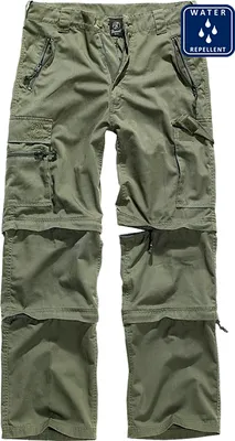 Product image of green cargo pants that can convert to shorts.