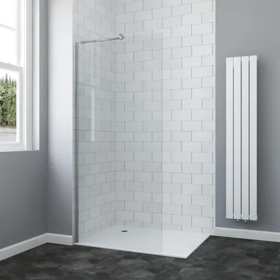 Produktbild von Duschabtrennung Walk-in-Dusche 79 x 190 cm Duschwand Für Duschkabine Glaswand aus 6 mm ESG-Klarglas Duschtrennwand mit parallelem Stabilisator