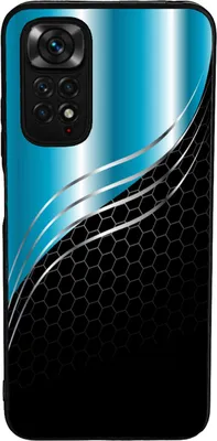 Produktbild von TPU Silikon Hülle für Xiaomi Redmi Note 11 / 11S Handy Cover Case Schutzhülle Handyhülle Bumper MOTIV 309 Schwarz Blau