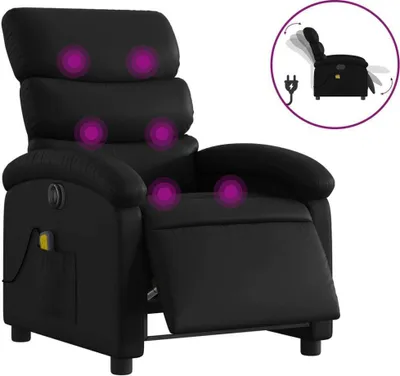 Produktbild von vidaXL Massagesessel Elektrisch Schwarz Kunstleder