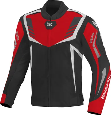Produktbild von Berik Toronto Motorrad Texiljacke, schwarz/rot/weiß, 54