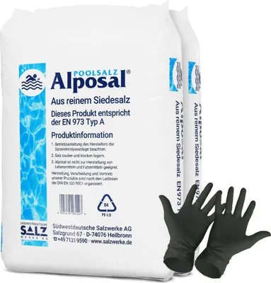 Produktbild von 2x Alposal Poolsalz | Sack (25 kg) - B08461897M