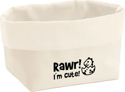 Produktbild von Huuraa Organizer Baby Dino I`m cute 8 Liter Large Canvas Baumwolle Utensilo Geschenkidee