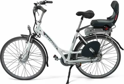 Zdjęcie produktu dla Tylny fotelik rowerowy POLISPORT Guppy Junior do montażu - ciemnoszary/jasnoszary