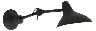 Zdjęcie produktu dla Kinkiet - czarny - Kasket - tworzywo sztuczne metal - lampa do czytania - E27 - 2693ZW - Anne Lighting