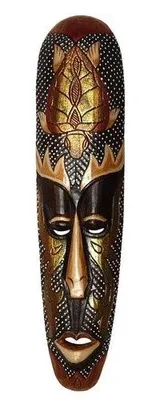 Productafbeelding van Handgemaakte houten maskerbeeld van 50 cm uit Afrika