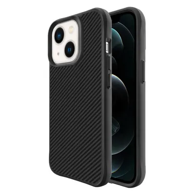 Image de Coque Smartphonica en fibre de carbone pour iPhone 13 - Noir
