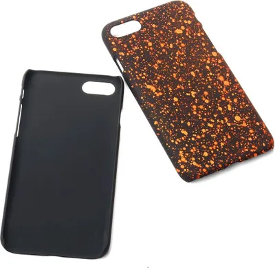 Produktbild von Handy Hülle Schutz Case Bumper Schale für Apple iPhone 8 3D Sterne Orange