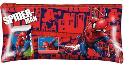 Produktbild von Spiderman Set mit Täschchen,5-teilig,Schreibset