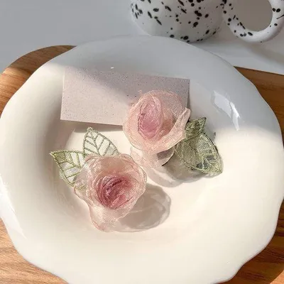 Immagine prodotto di Fermagli per capelli rosa, 2 pezzi, eleganti accessori per acconciature per donne e bambine, per tutti i giorni
