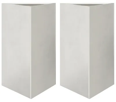 Image de vidaXL Bac à plantes 2 pcs. Triangulaire 50x43x75 cm Acier inoxydable