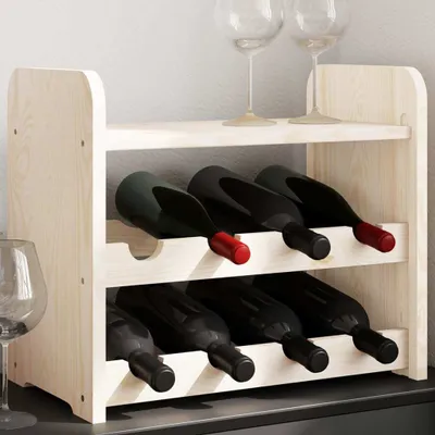 Produktbild von "WINTER SALE"Weinregal mit Oberplatte 43x25x37cm Massivholz Kiefer NEU818213 - Weinregale