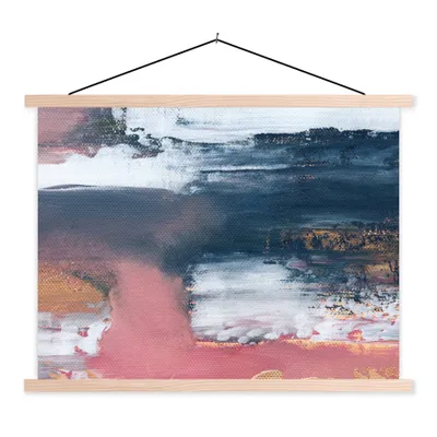 Produktbild von MuchoWow® Textilposter Abstrakt - Malerei - Design 60x45 cm mit holzfarbenen Rahmen - Bild