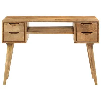 Immagine prodotto di Scrivania con Cassetti 110x47x76 cm in Legno Massello di Mango
