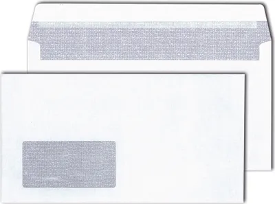 Produktbild von MAILmedia Briefumschlag 125 x 235 mm hochweiß mit Fenster 500 Briefumschläge